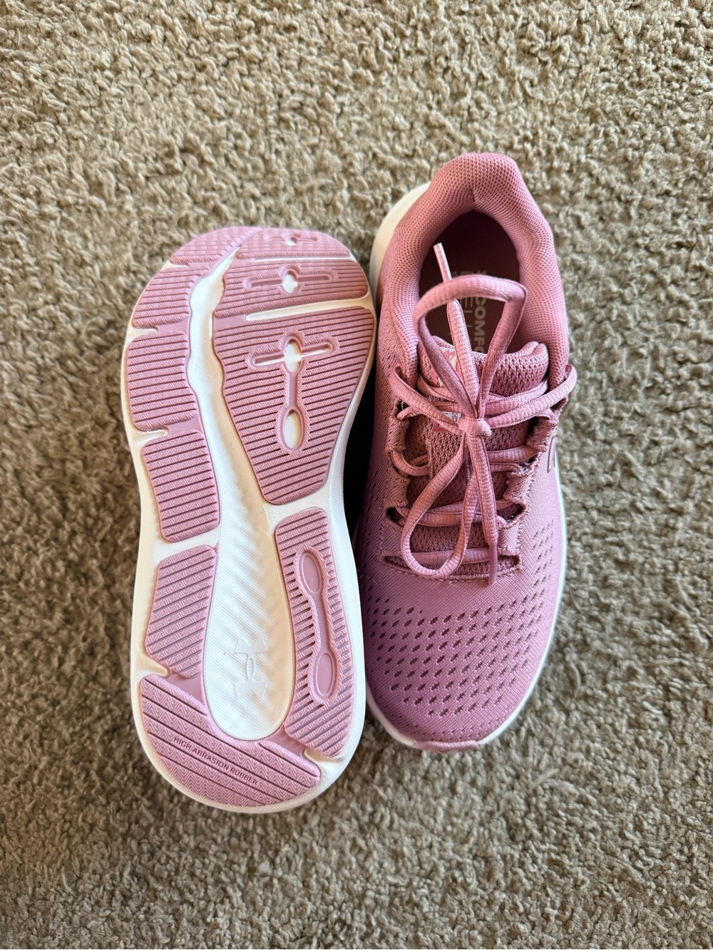 Under Armour Pink Girls' Mesh Athletic Sneakers